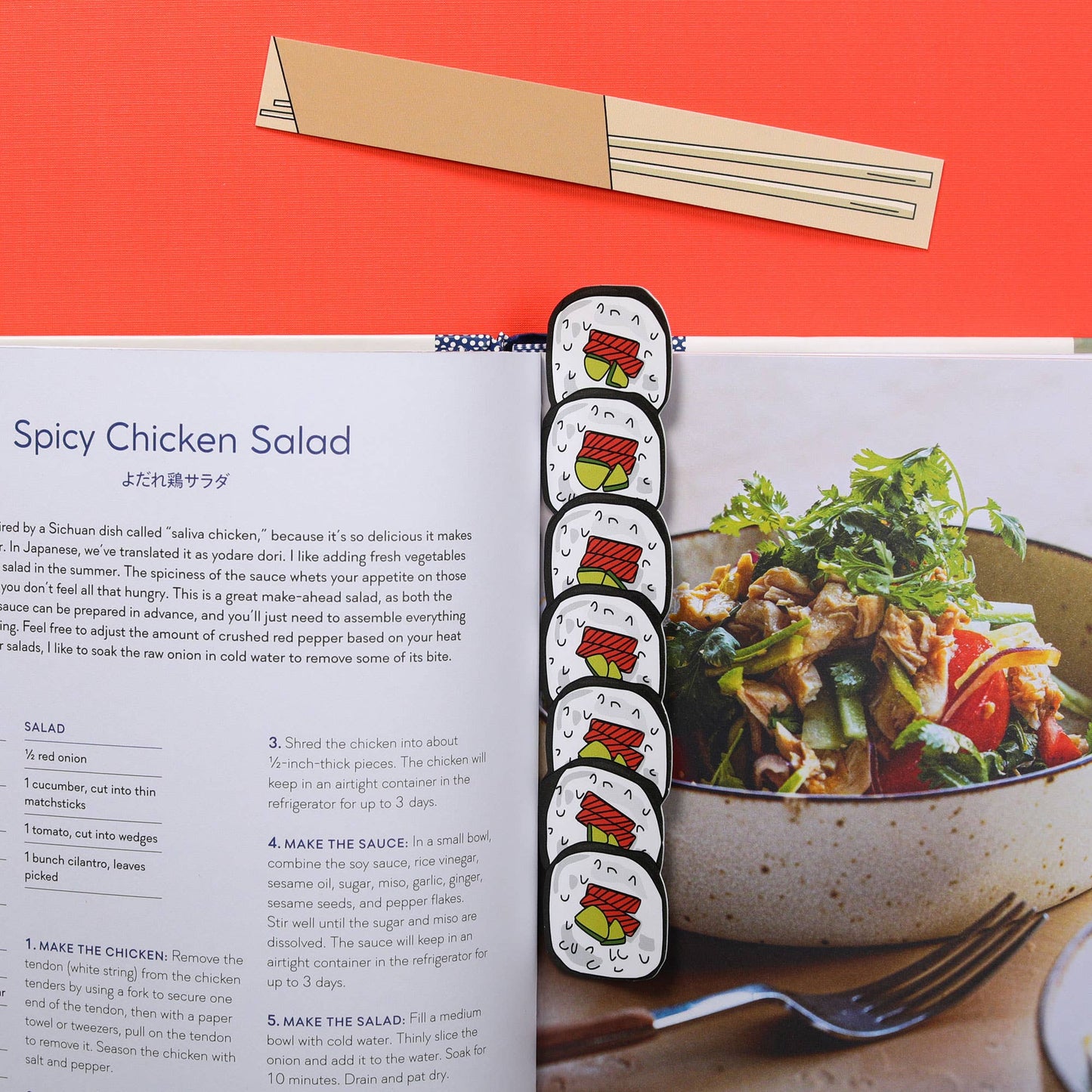 Sushi and Chopsticks Bookmark (it's die cut!)