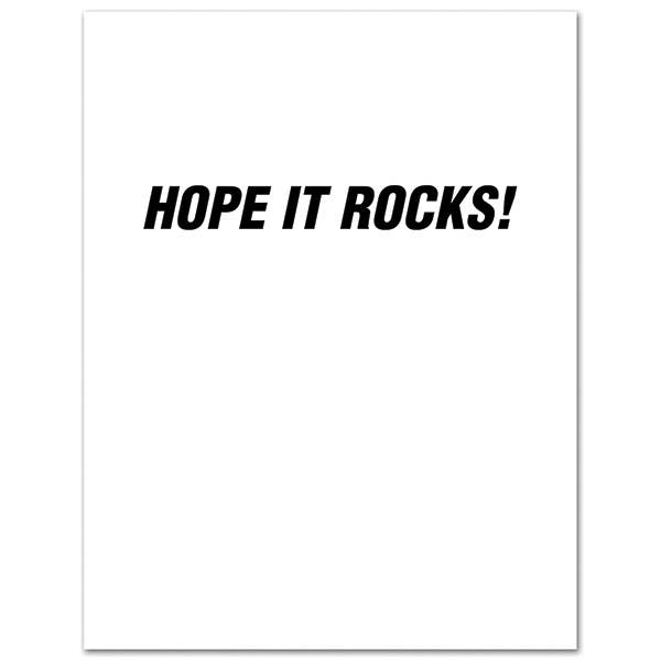 Hope The Rock Birthday Card