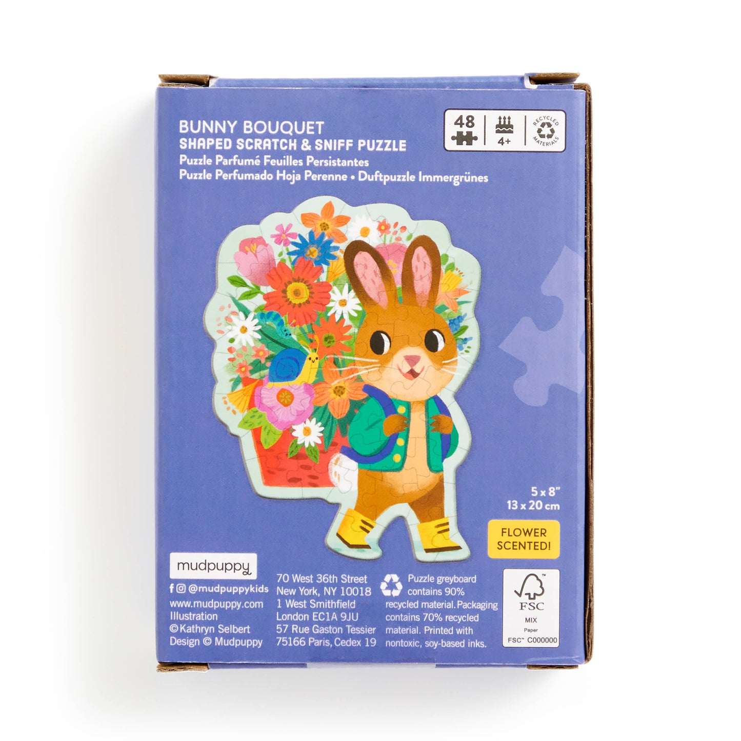 Bunny Bouquet Scratch & Sniff Mini Puzzle - 48pc