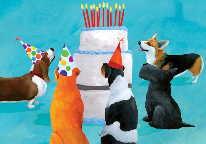 Dog Party Birthday Card