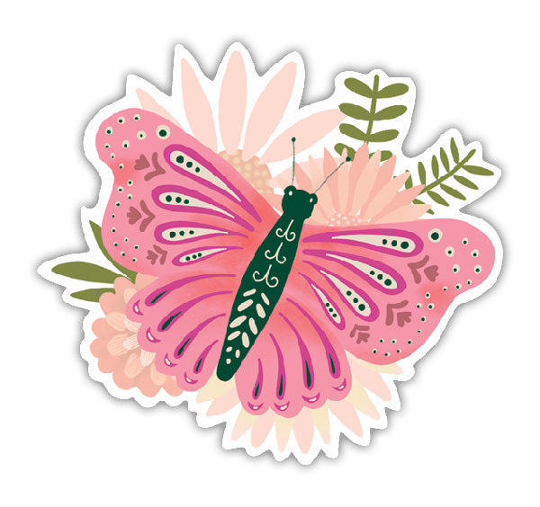 Pink Butterfly Jumbo Decals