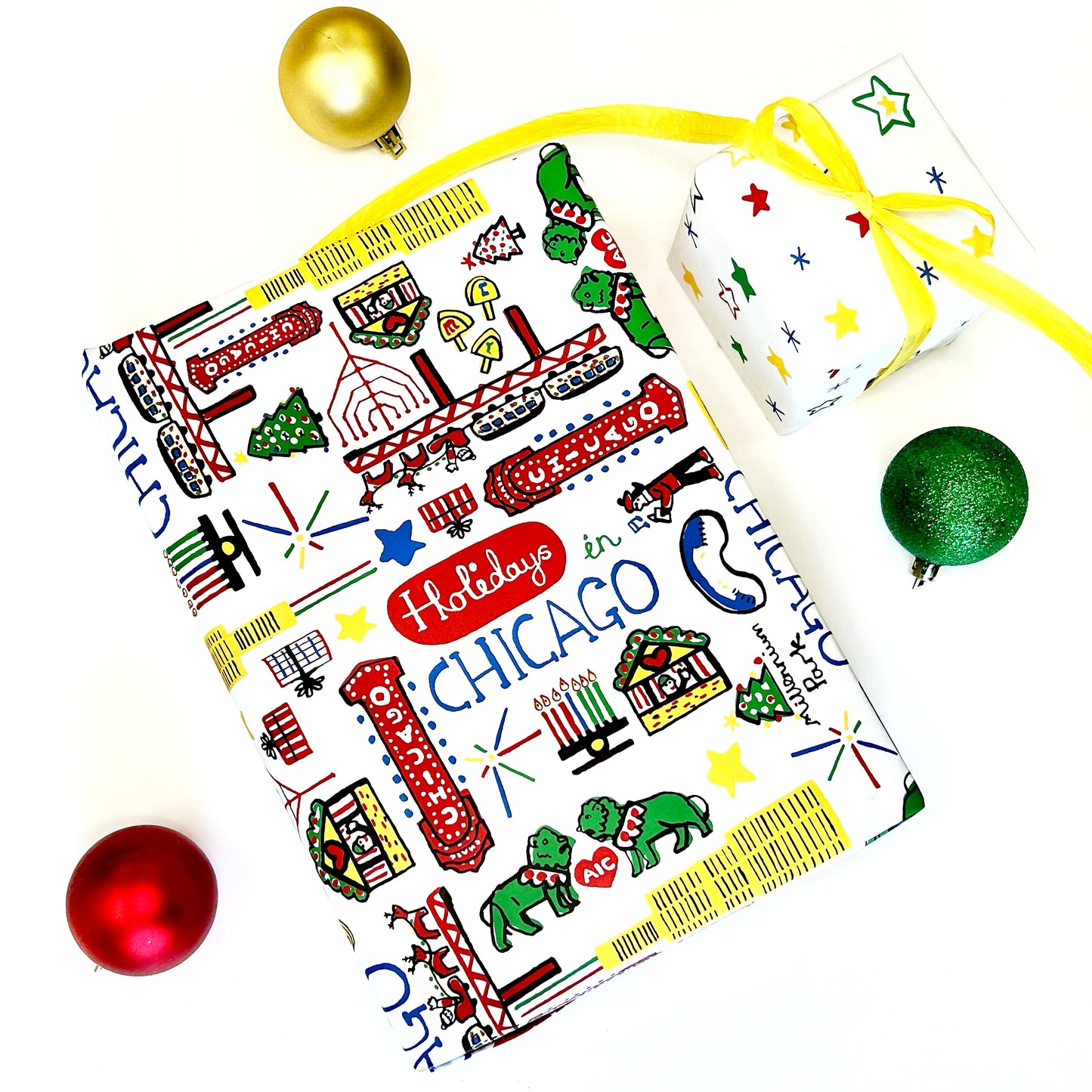 Holidays in Chicago Reversible Flat Wrap