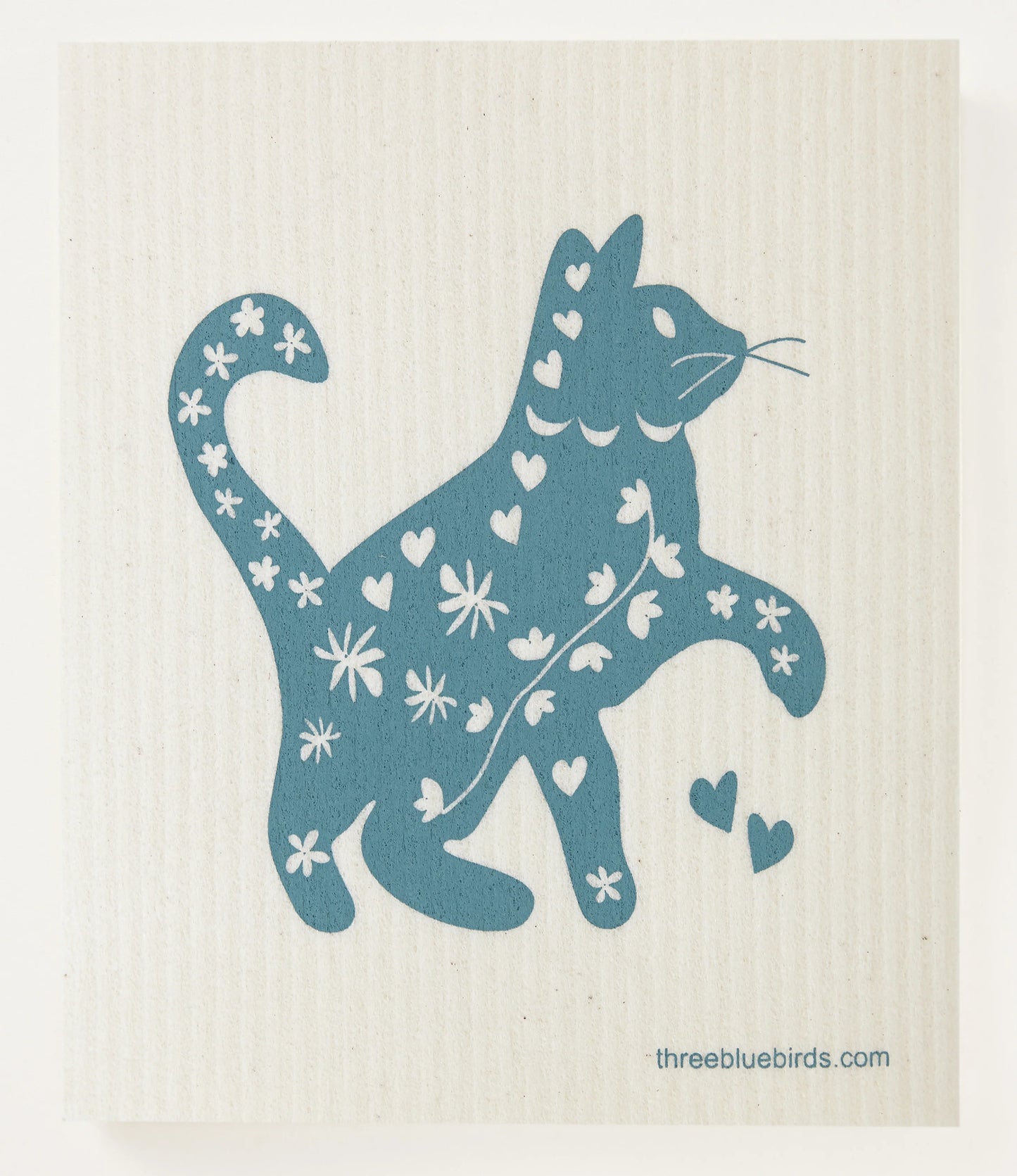 Scandi Cat Swedish Dishcloth