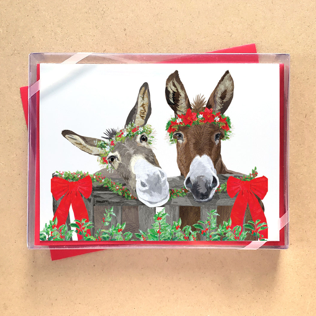 Donkey Christmas Holiday Cards