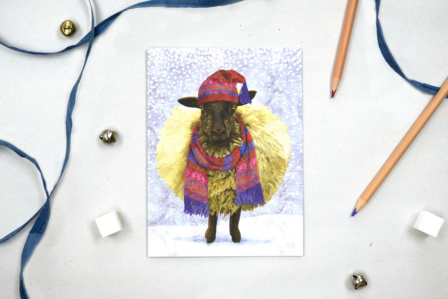 Cozy Winter Sheep Holiday Cards