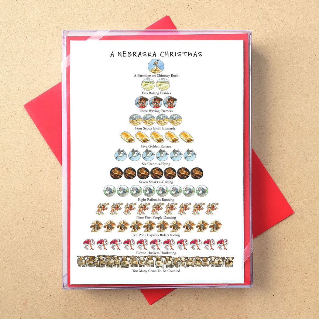 Nebraska Christmas 12-Days Holiday Cards