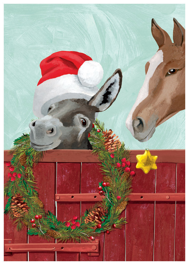 Donkey & Horse Holiday Cards