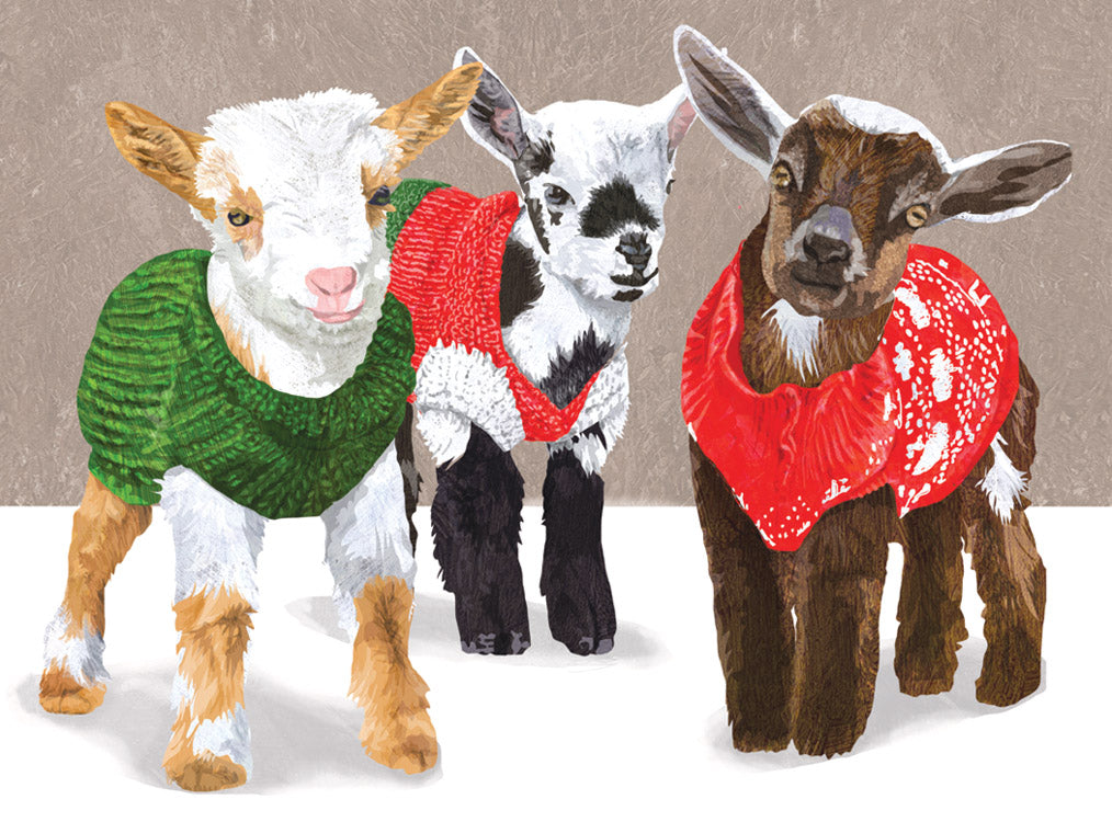 Goats In Sweaters Holiday Cards