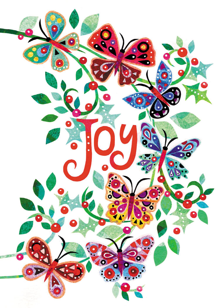 Joy Butterflies Holiday Cards