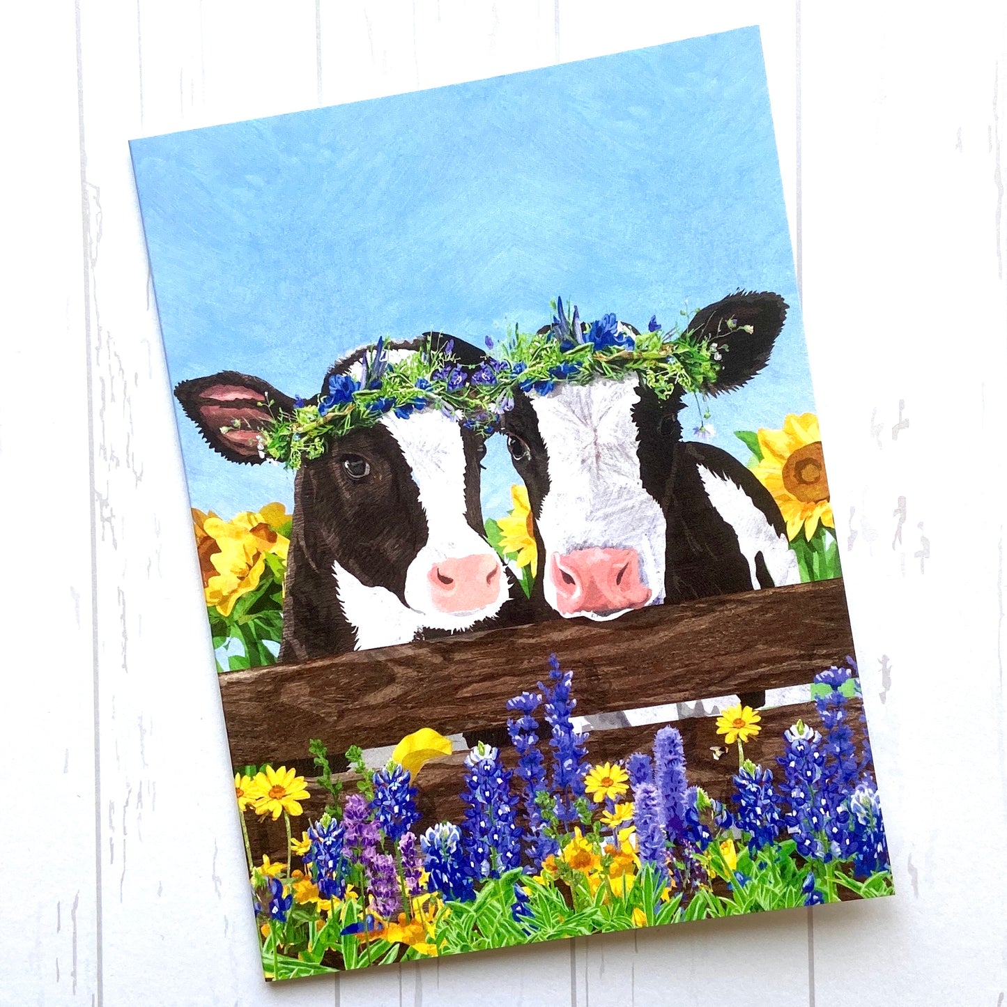 Johnny and June Cows Card
