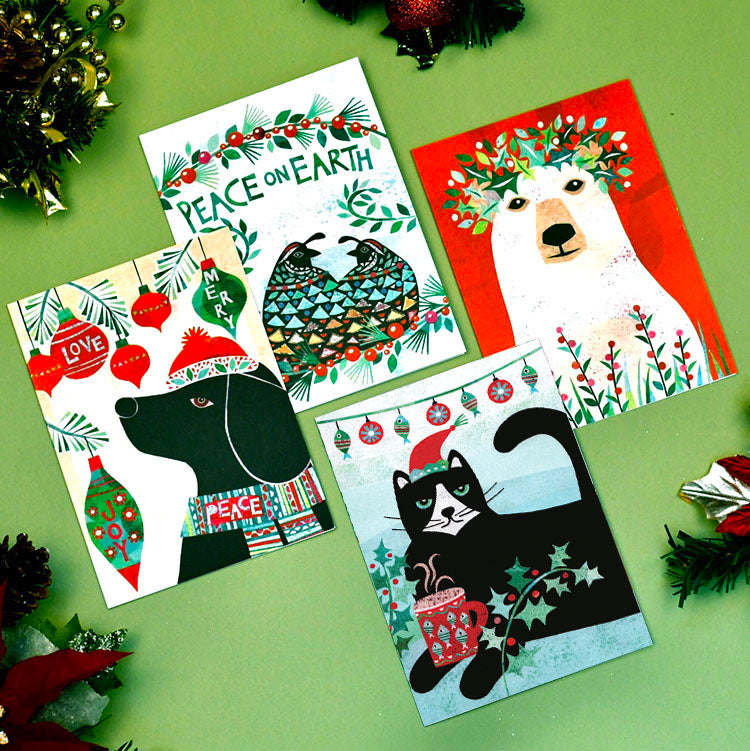 Peace Quails Holiday Cards