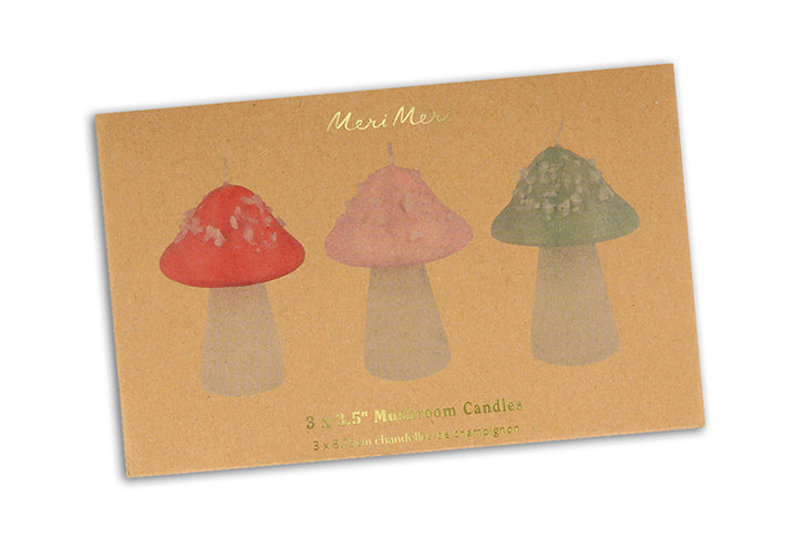 Mushroom Candles, Box Set of 3