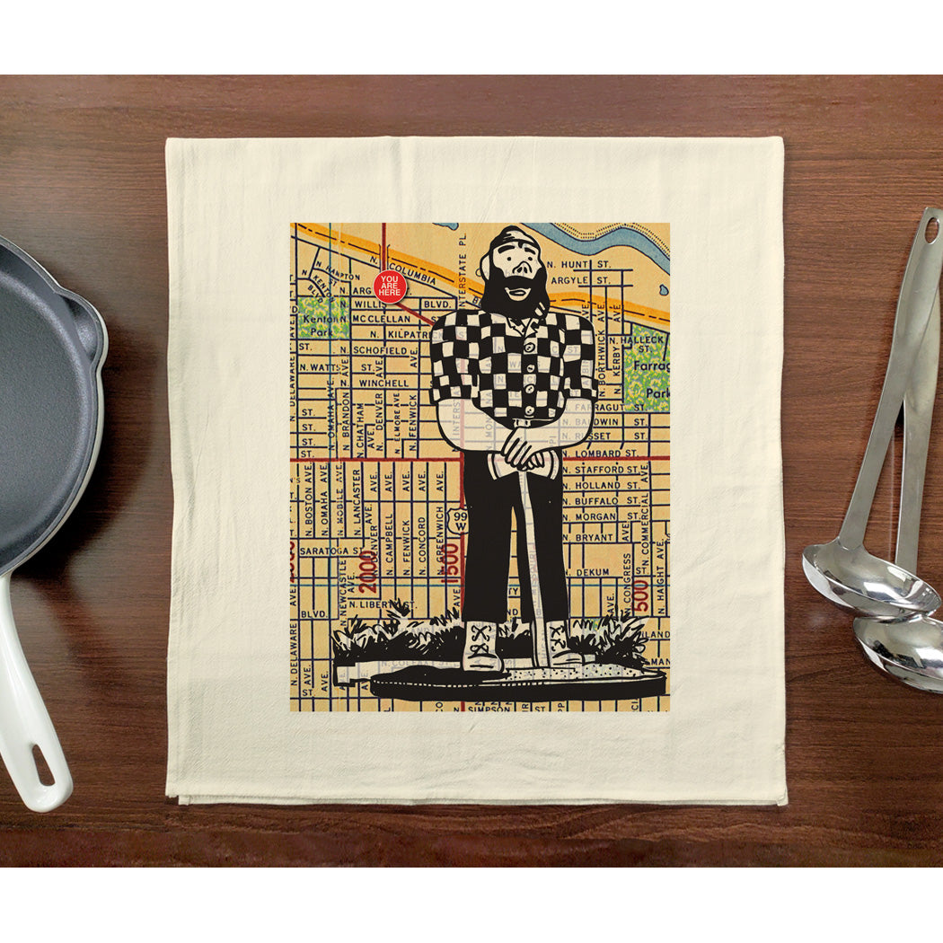 Paul Bunyan Tea Towel