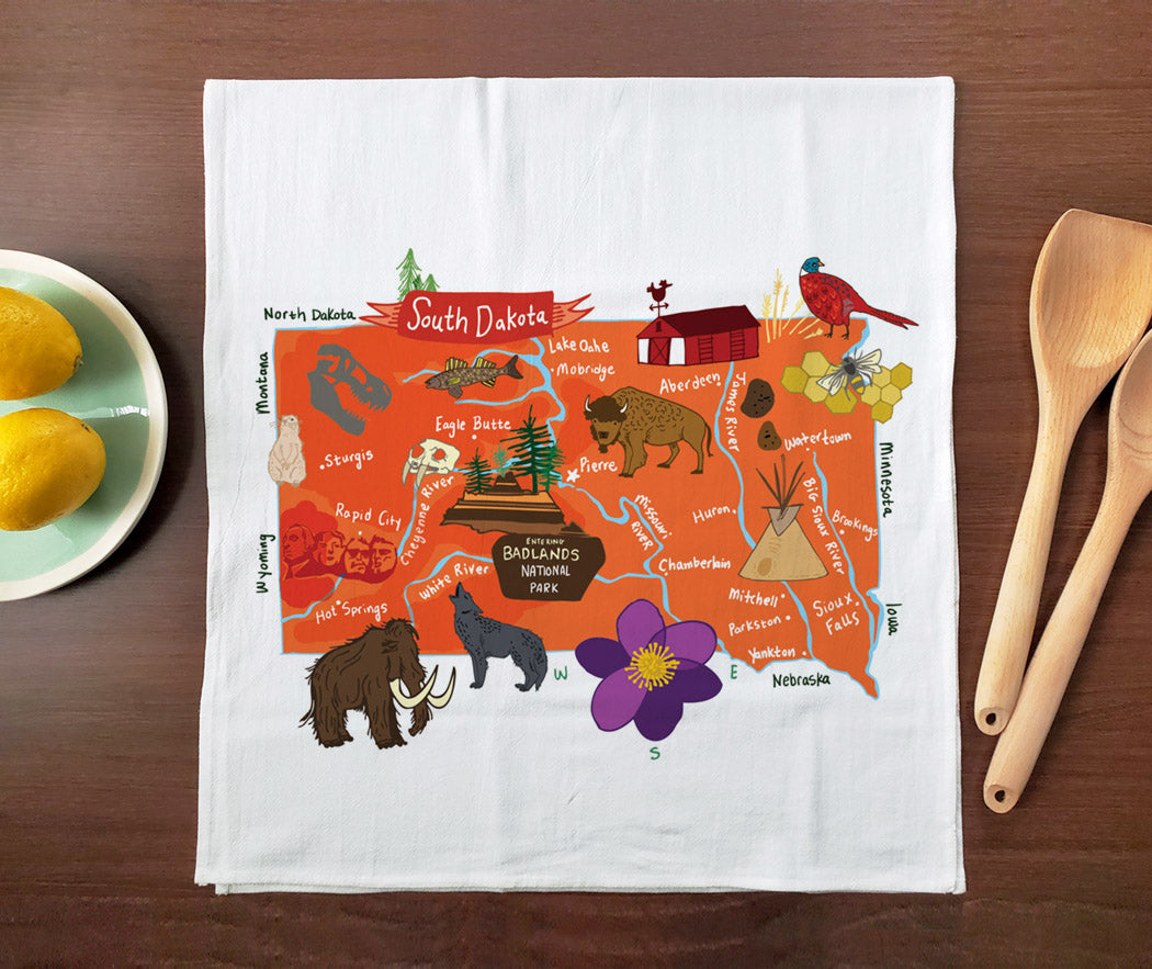Hello: South Dakota Tea Towel