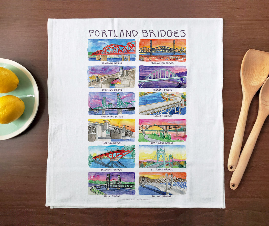 Portland Bridges Towel