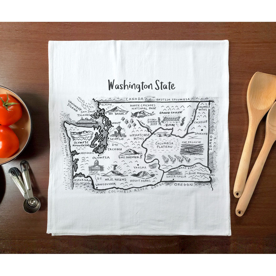 Map of Washington Towel