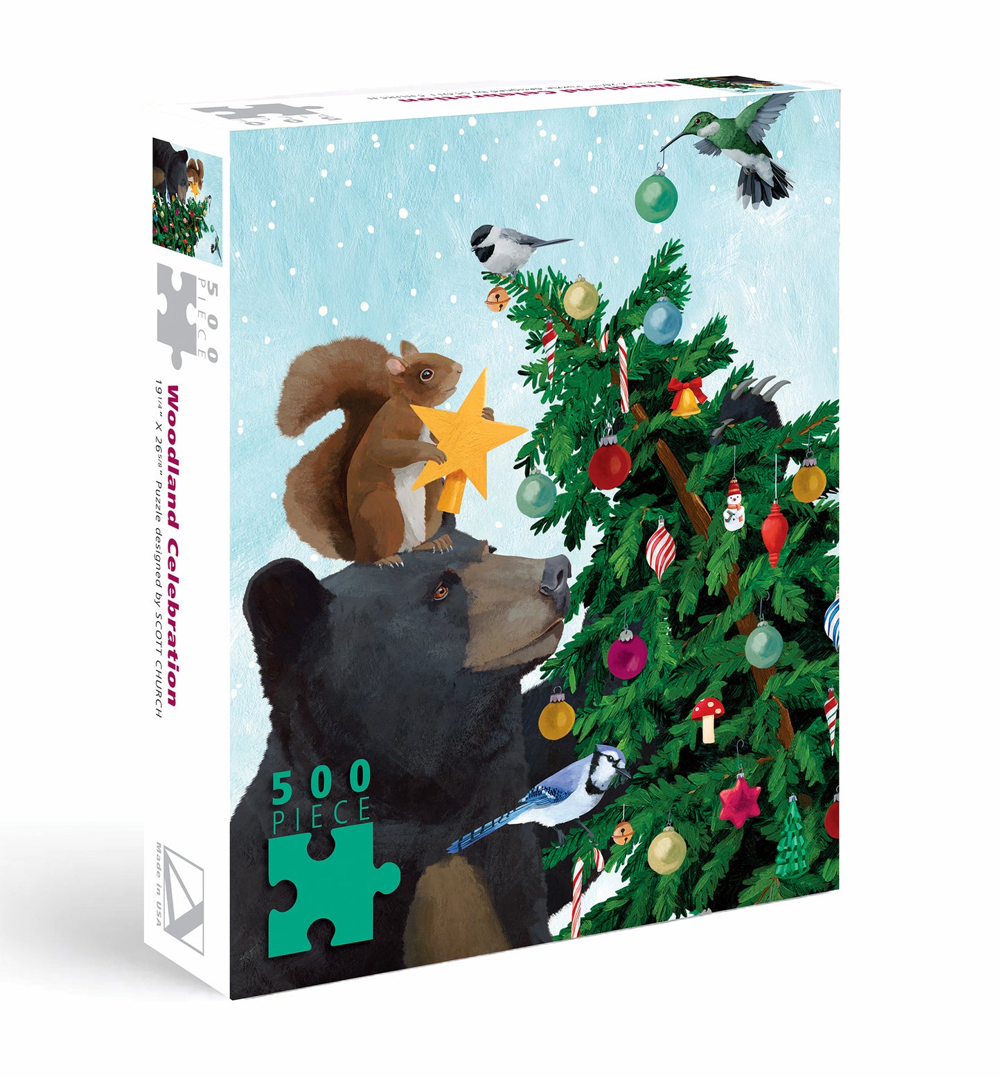 Bear and Squirrel Holiday Puzzle - 500pc