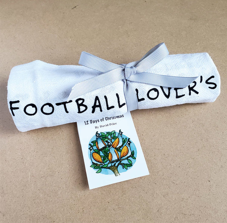 Football Lover's Christmas Tea Towel