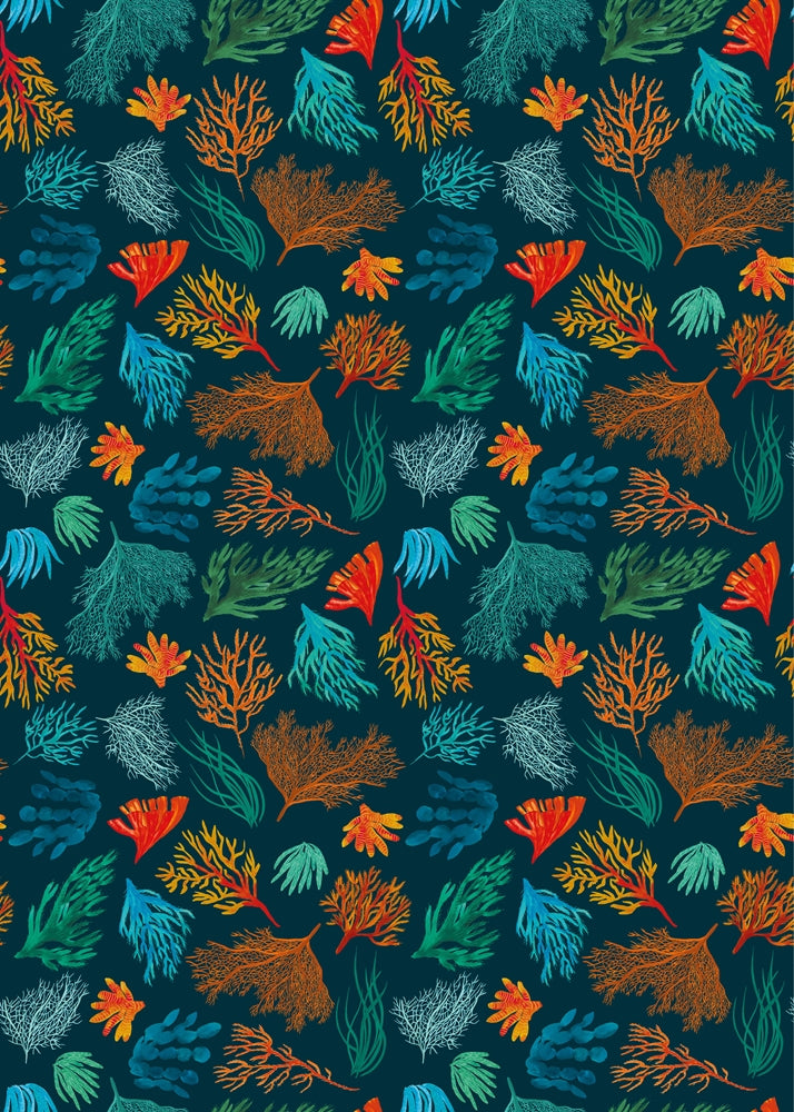 Coral Ocean Gift Wrap, 2 Rolls