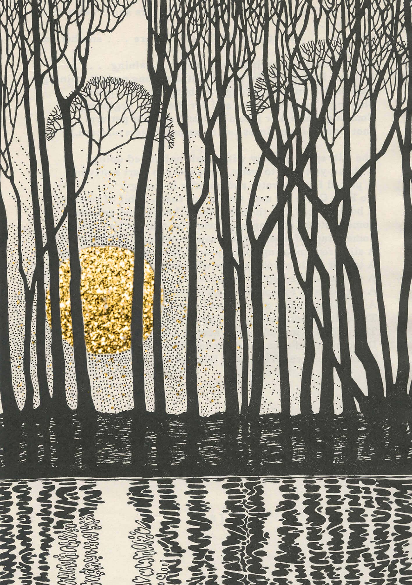 Sunset Reflection Blank Card