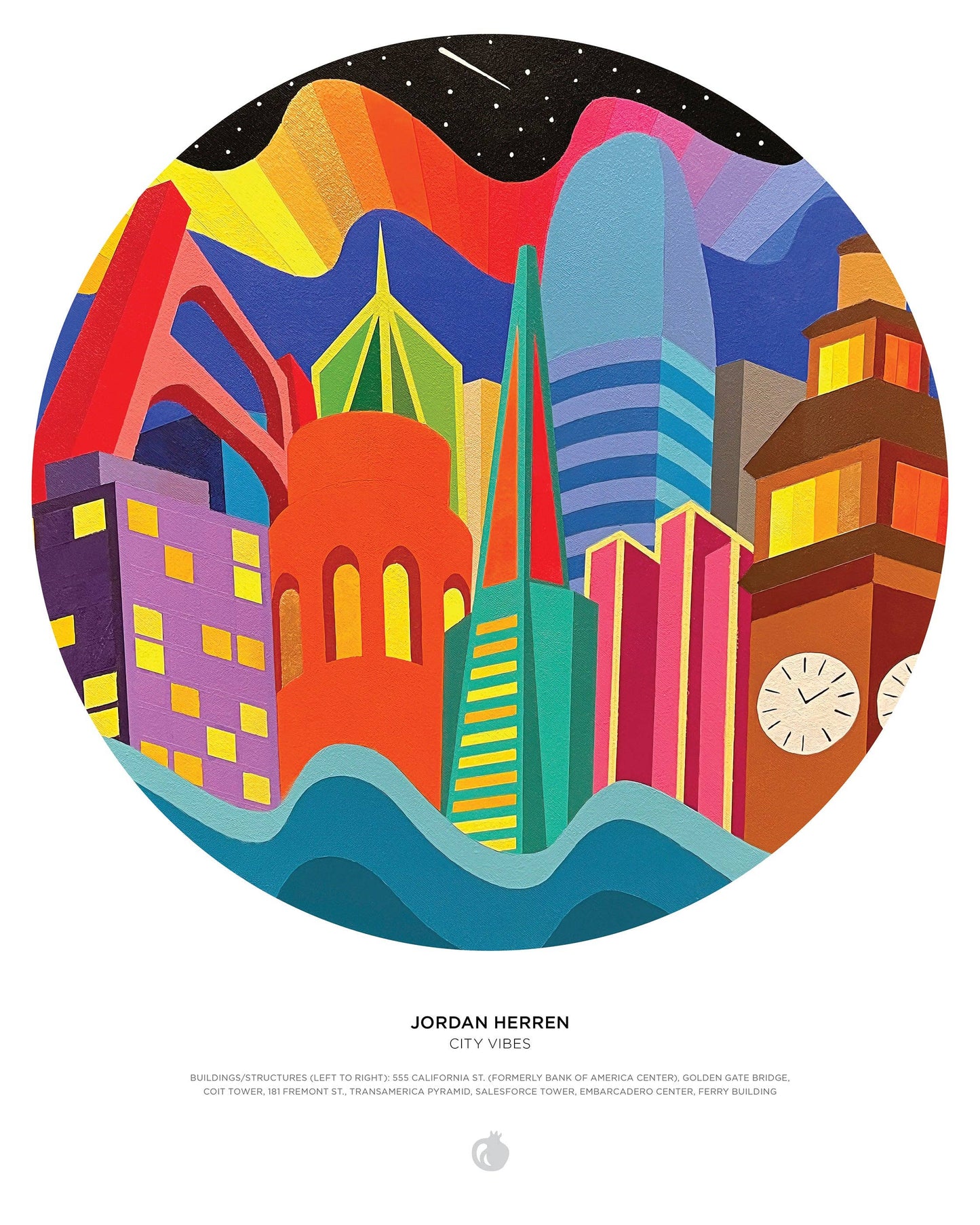 Jordan Herren: City Vibes Circular Puzzle - 500pc