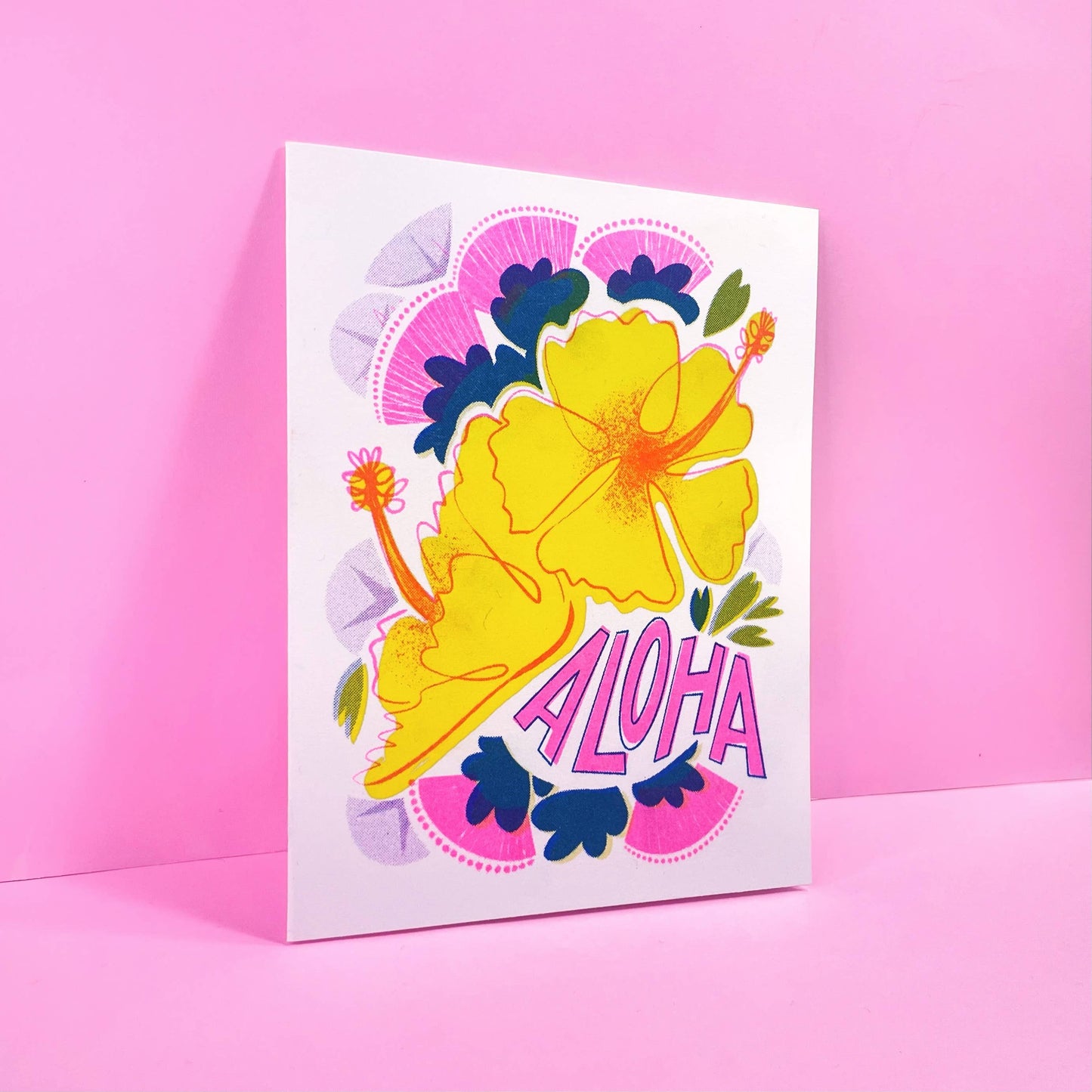 Aloha Hibiscus Blank Card