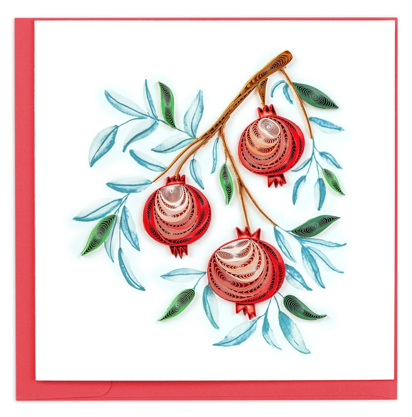 Quilled Pomegranate Branch Card