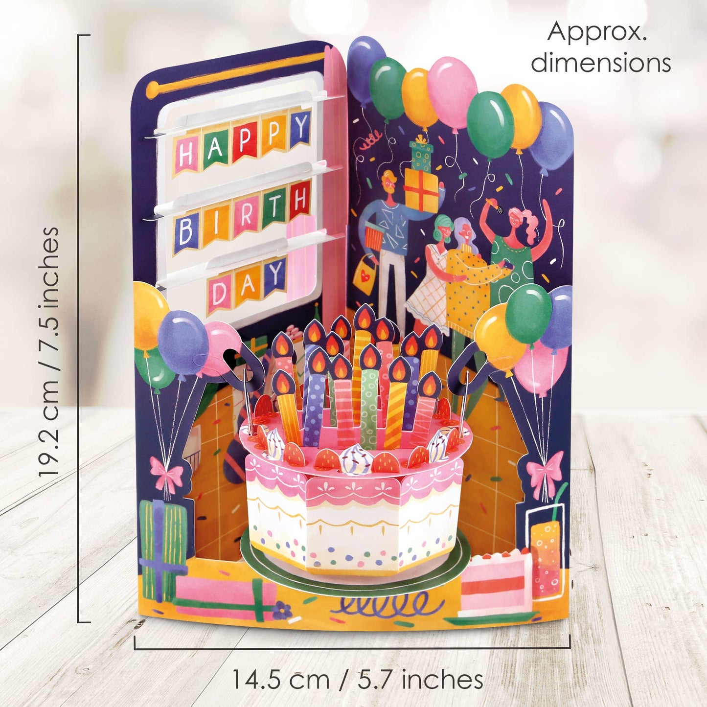 3D Pop-Up Swing Celebrations Birthday Card