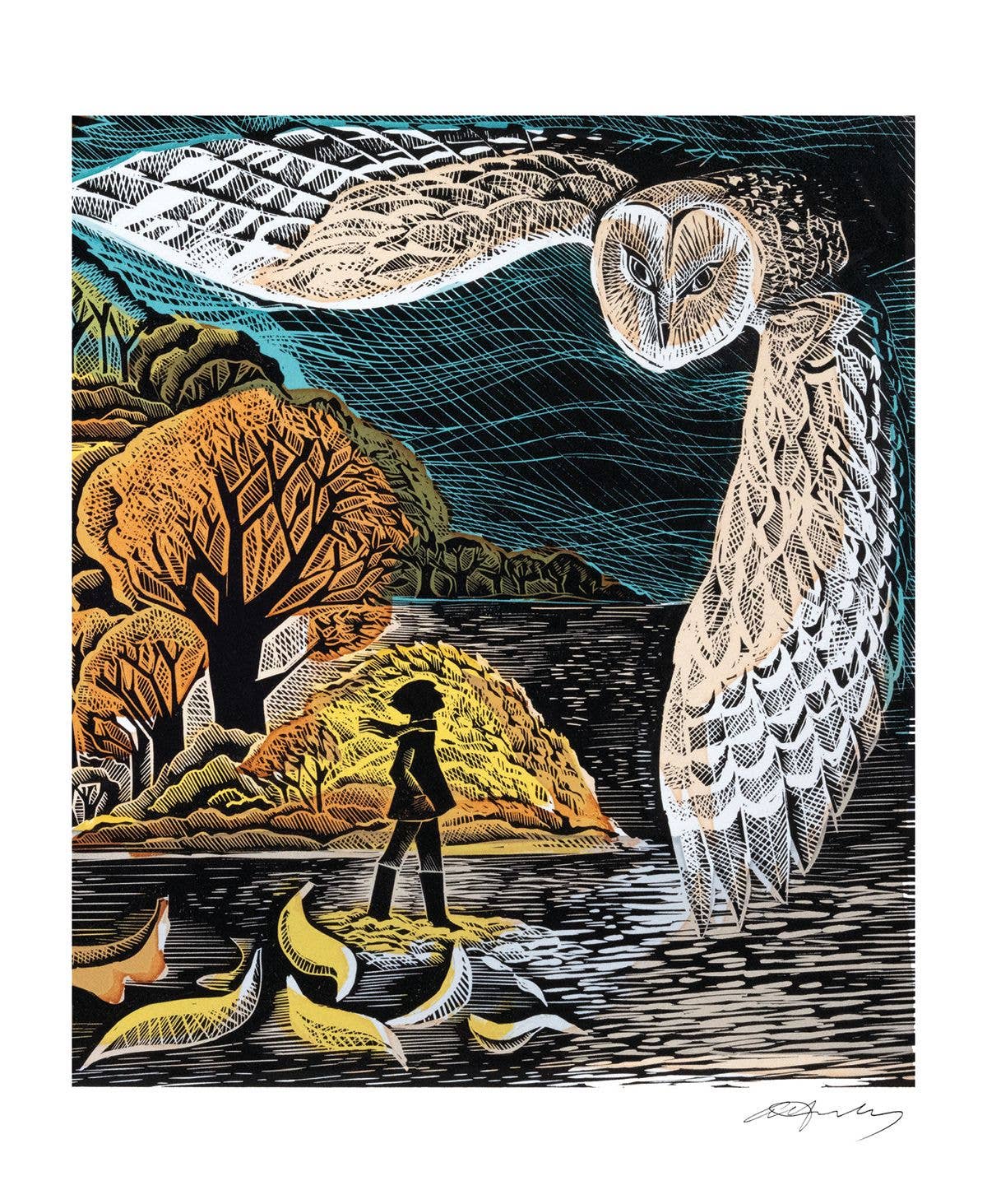 October Owl Blank Card