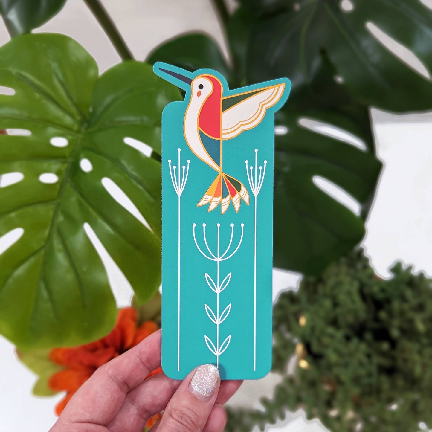Hummingbird Die Cut Bookmark