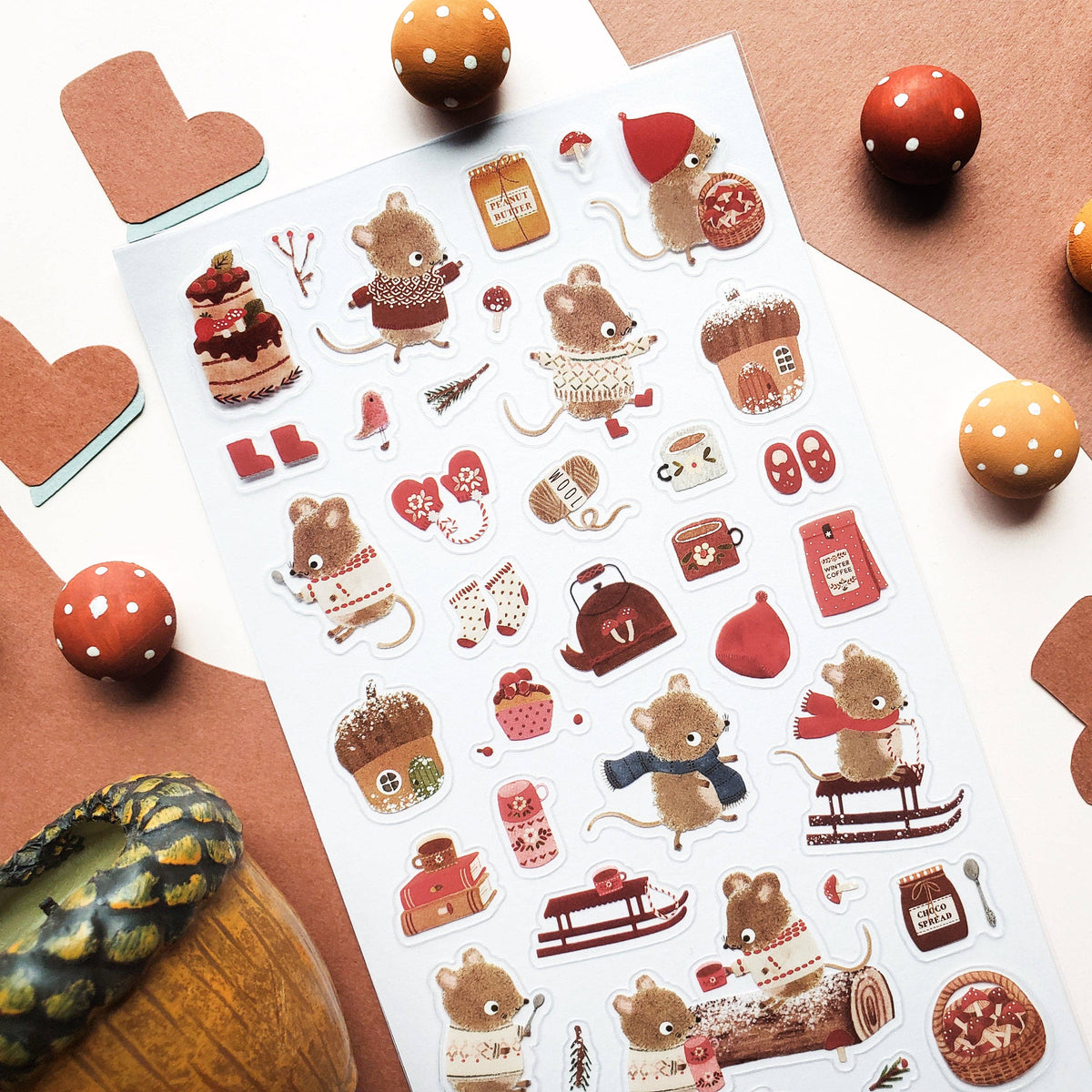 Mouse Snow Day Sticker Sheet