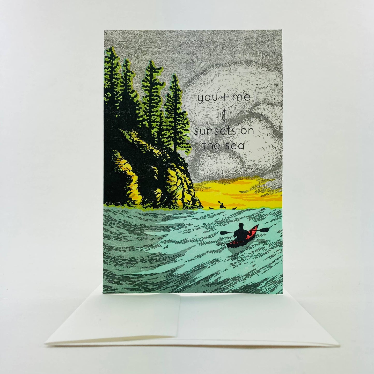 You + Me & Sunsets on the Sea Love Card