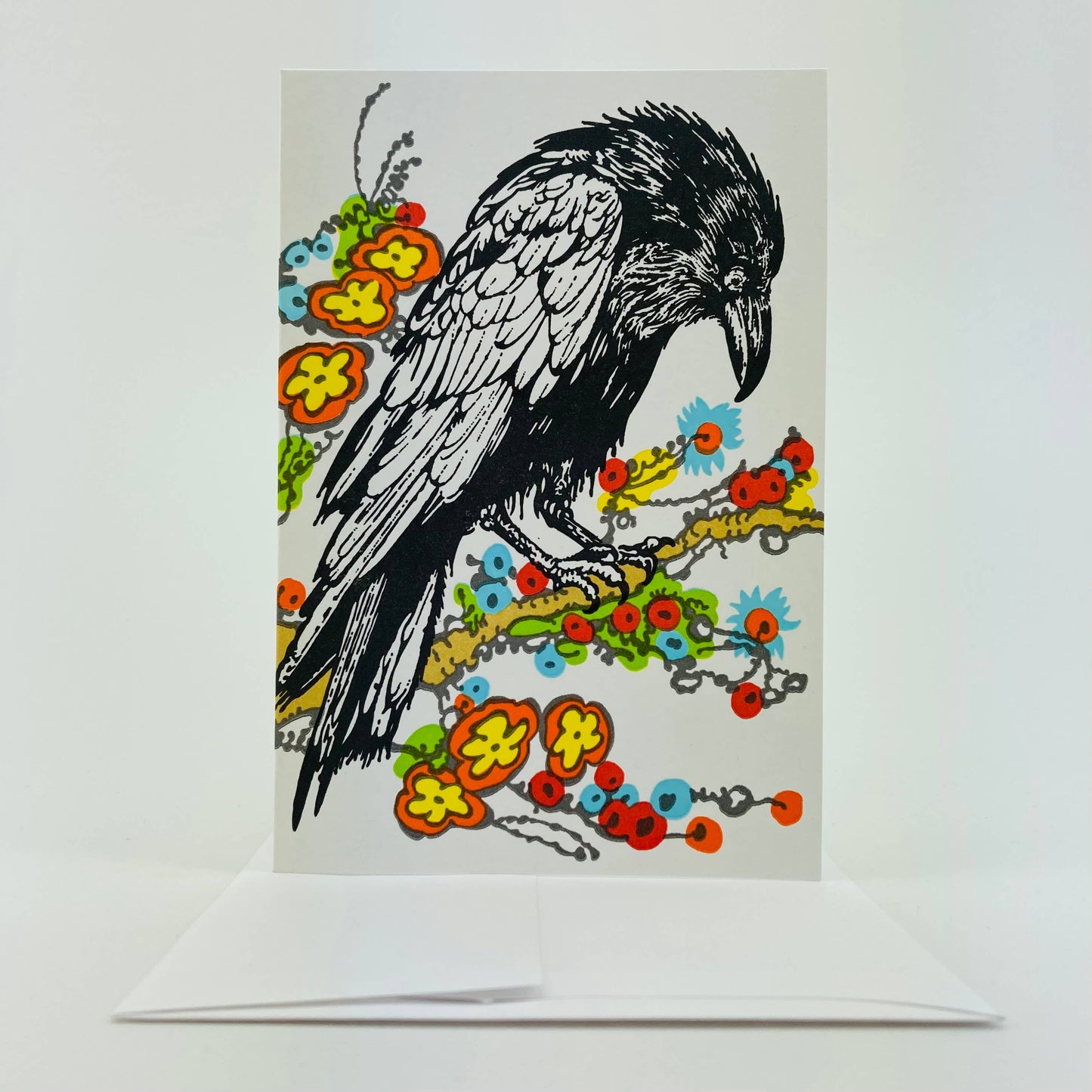 Raven & Berries Blank Card