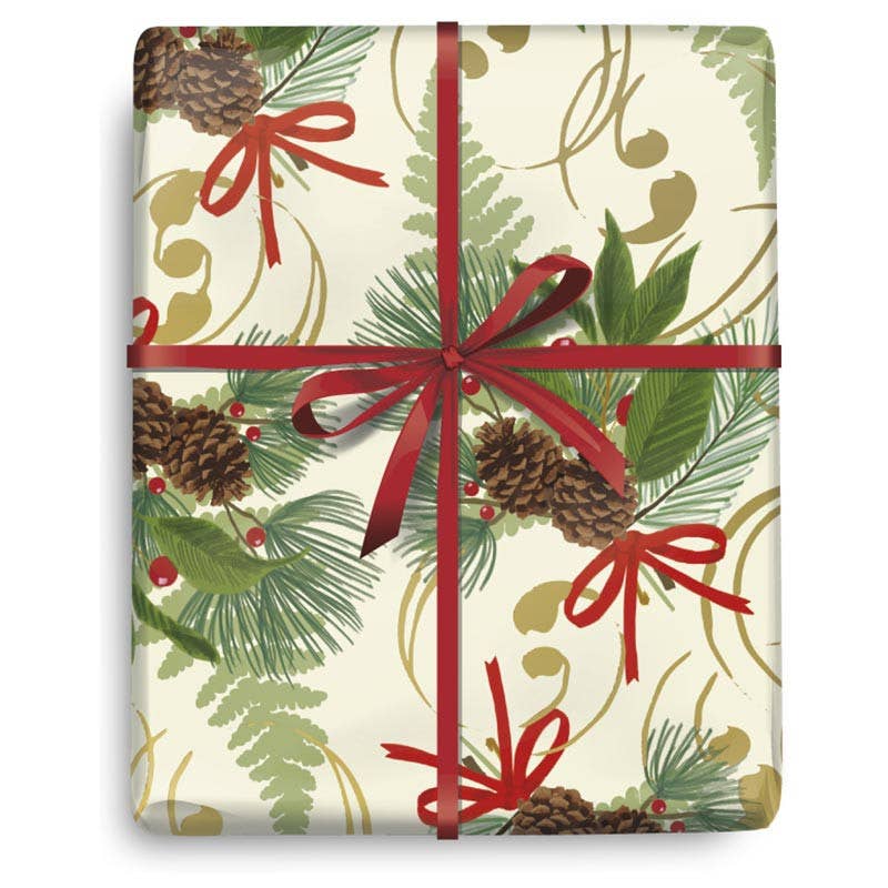 Holiday Corsage Holiday Wrapping Paper, 2 Rolls