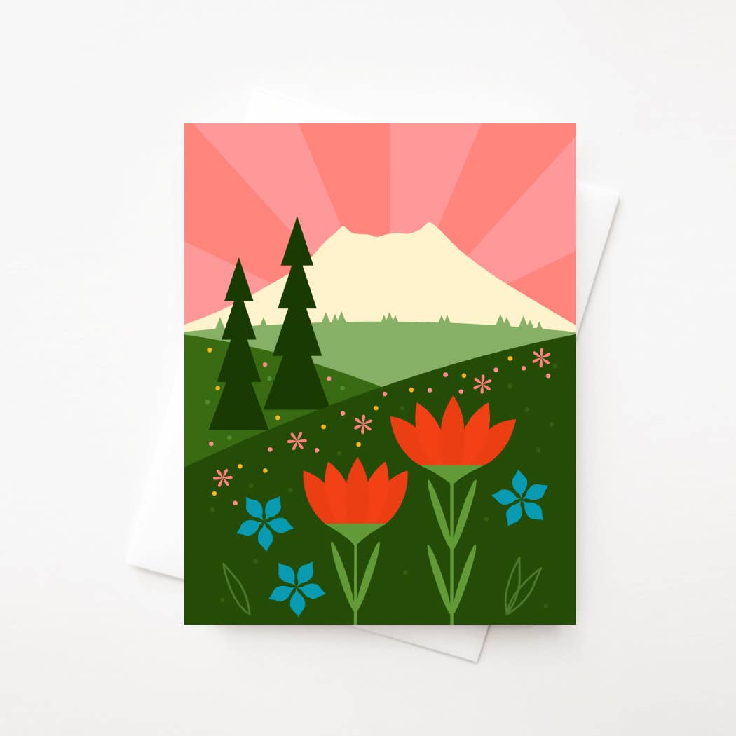 Mount St. Helens Blank Card