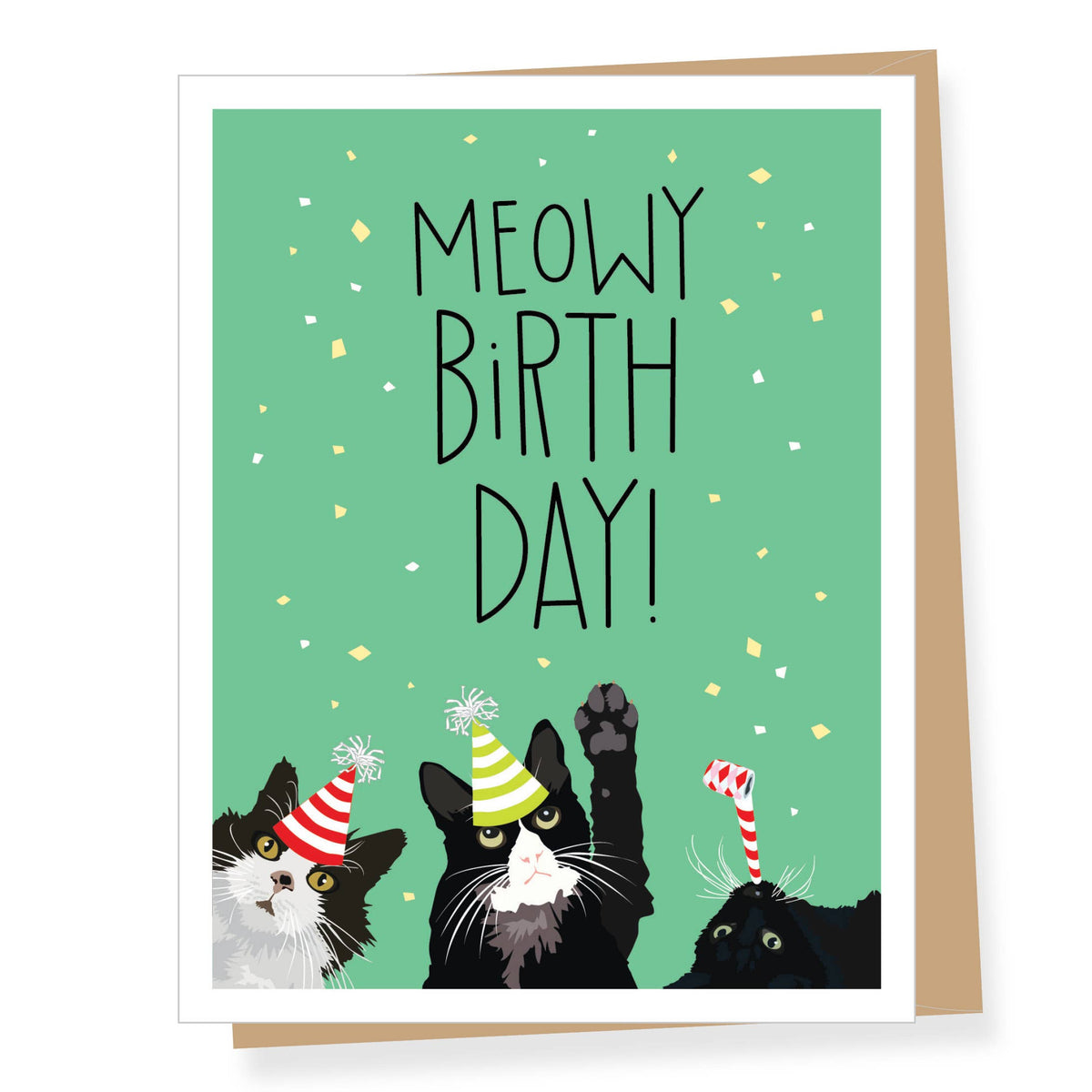 Meowy Cat Birthday Card