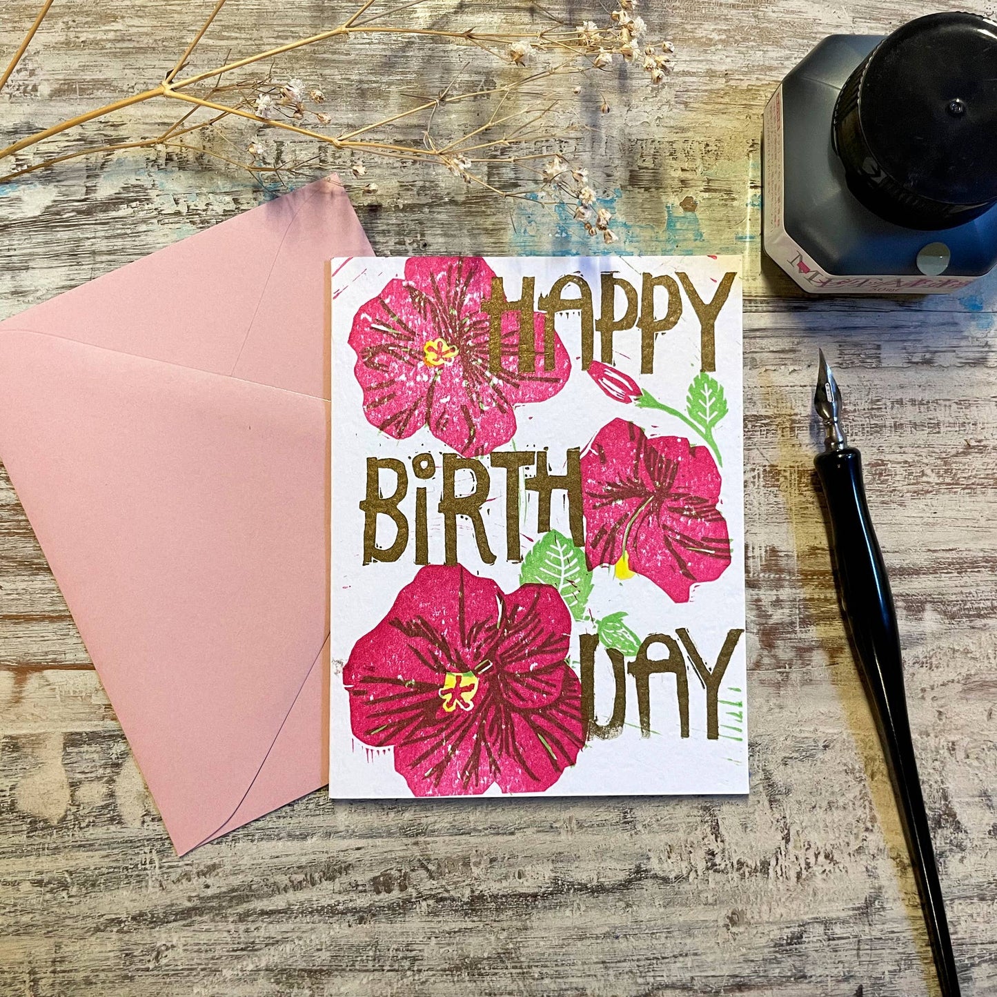 Hibiscus Birthday Card