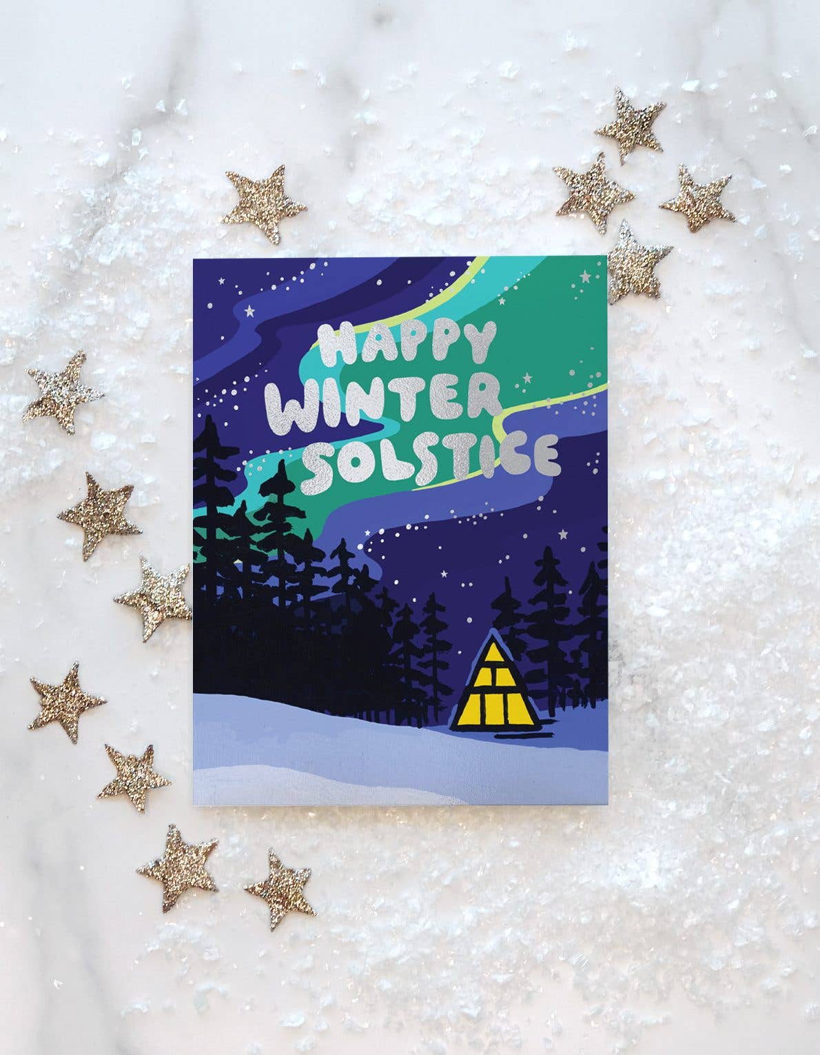 Aurora Borealis Solstice Card