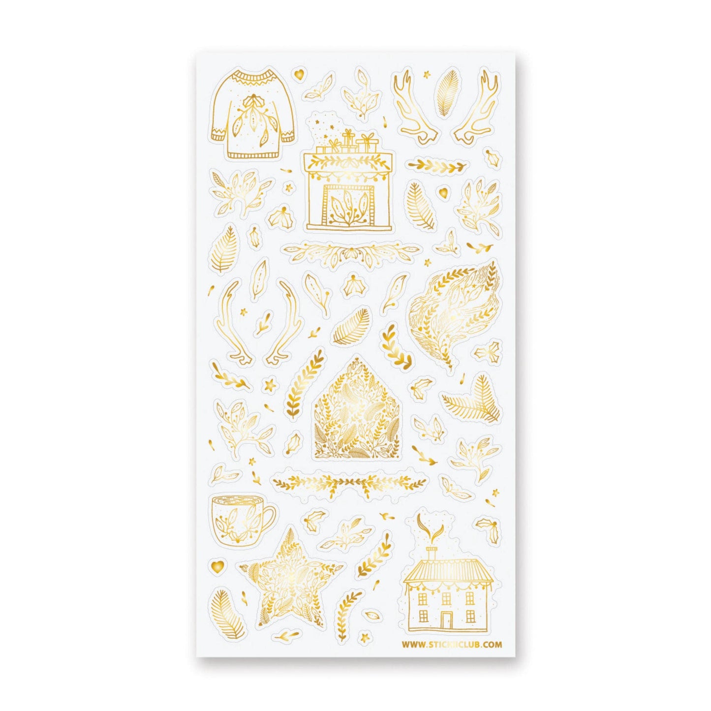 Sweater Weather Gold Sticker Sheet