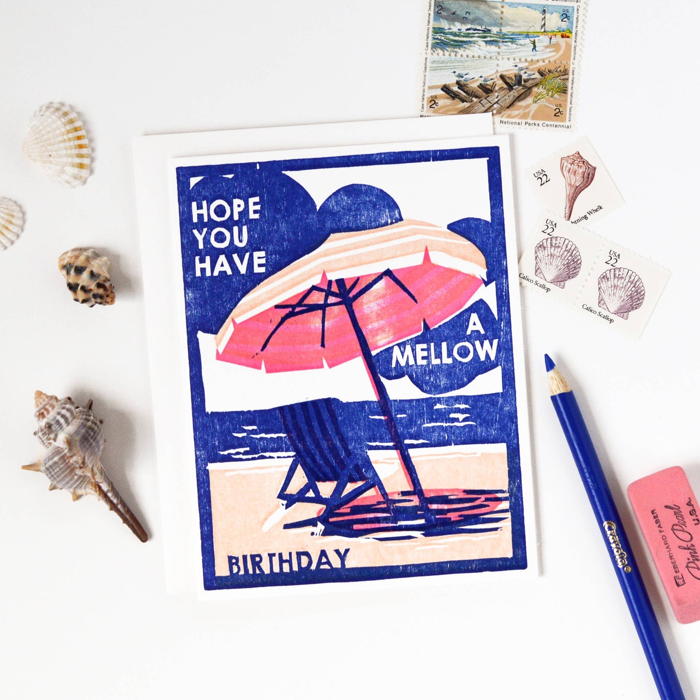 Mellow Umbrella Birthday Card