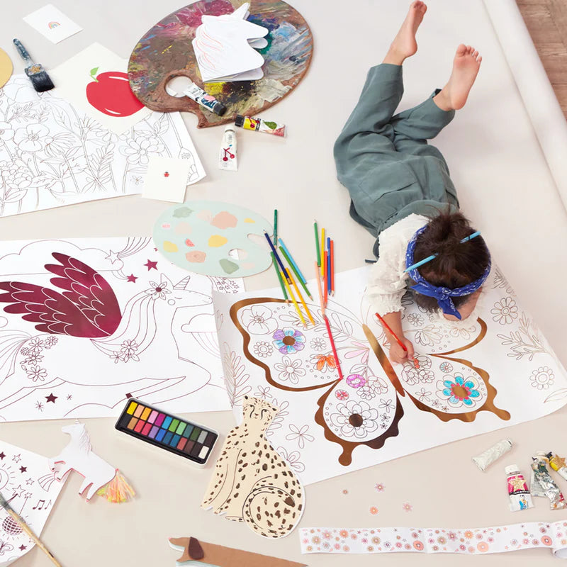 Butterfly Gold Foil Coloring Posters