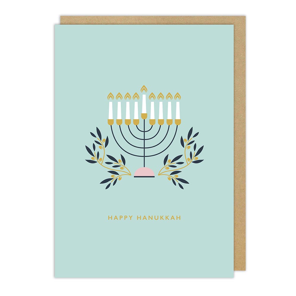 Menorah Hanukkah Card