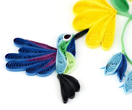 Hummingbird Birthday Quilling Card