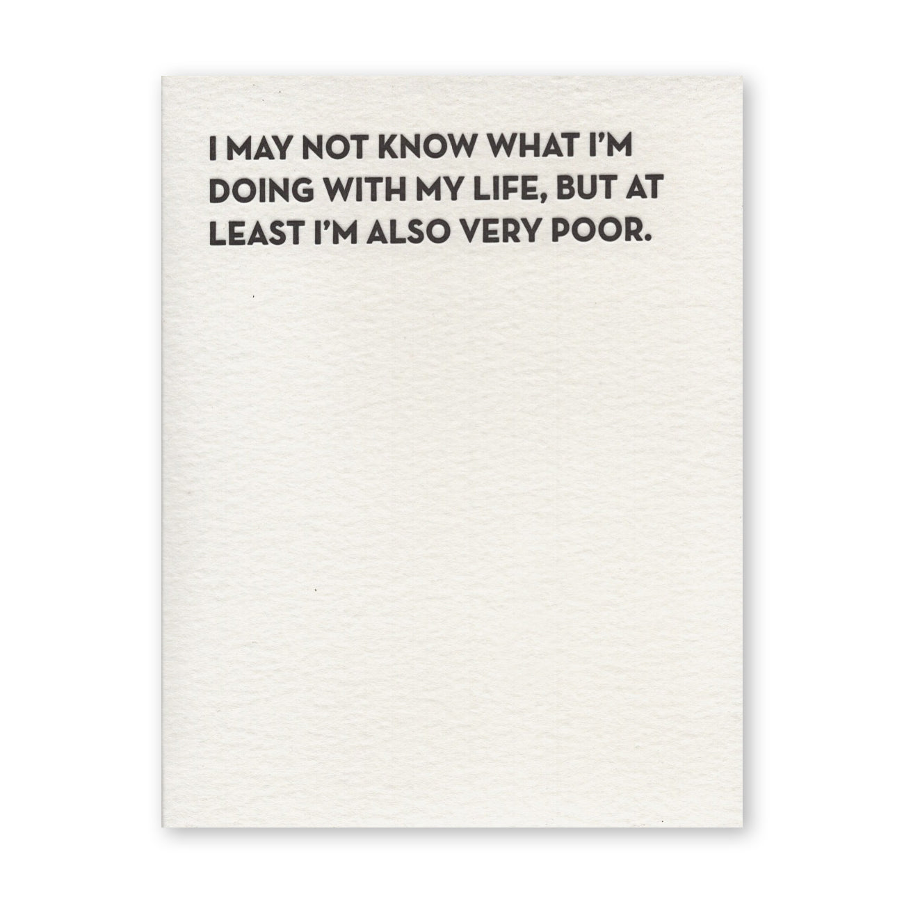 Also Very Poor Blank Card