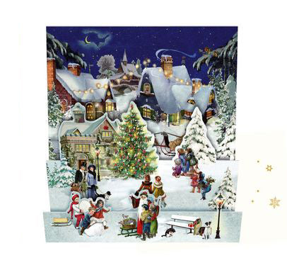 3D Winterscapes Advent Cards - Winter Village