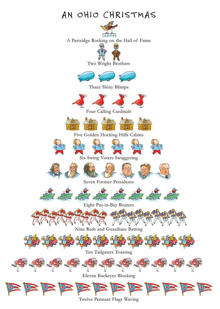Ohio Christmas 12-Days Holiday Cards