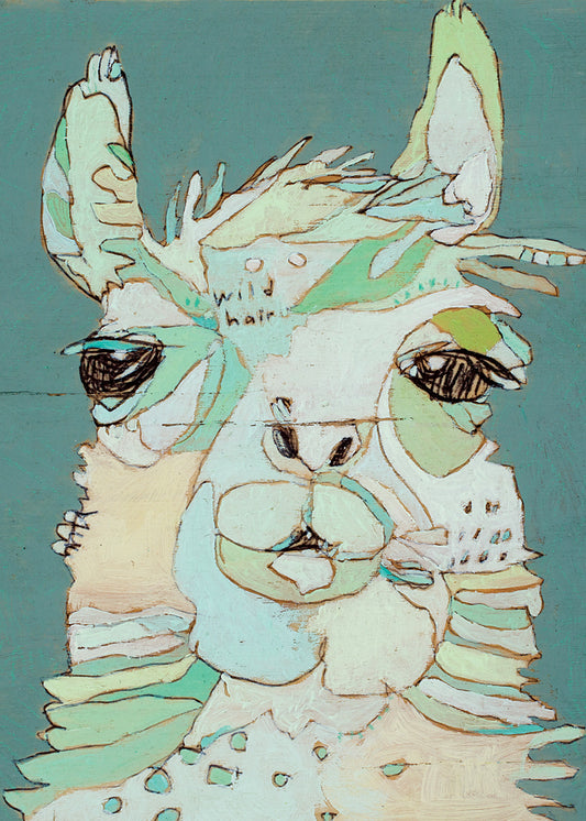 Sage Llama Card