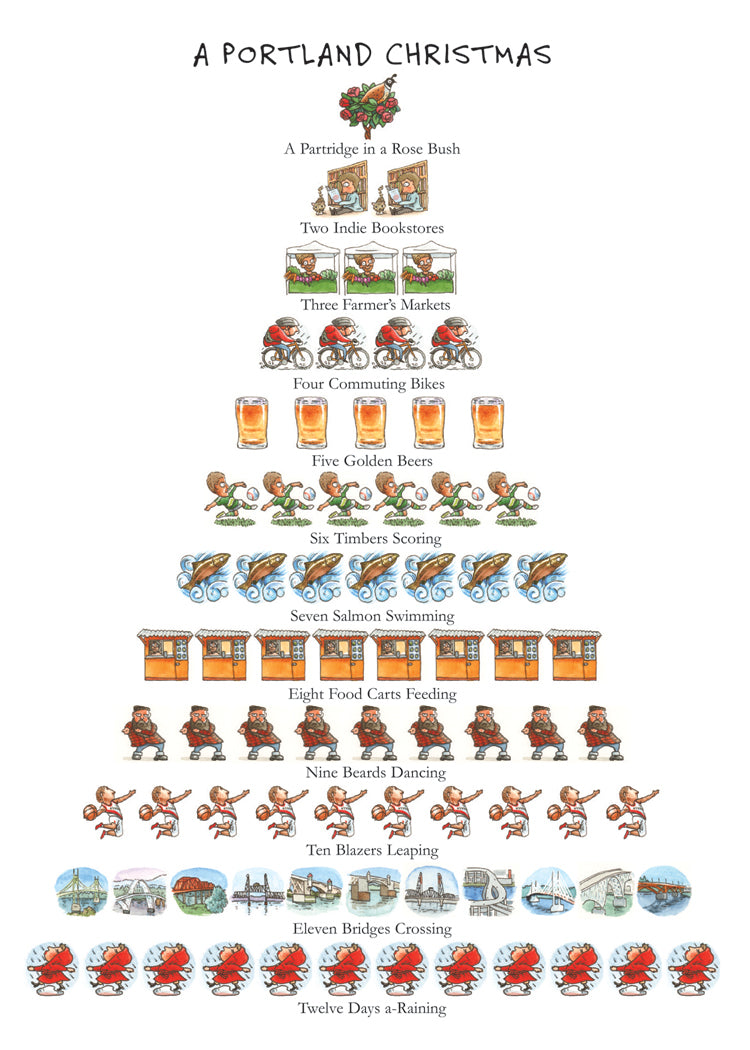 Portland Christmas 12-Days Holiday Cards