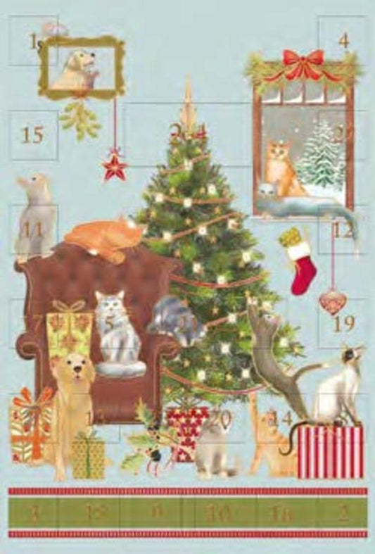 Dogs and Cats Advent Calendar Card