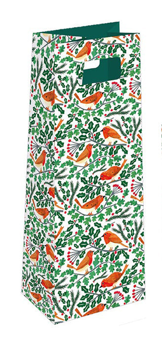 Robin and Holly Bottle Bags